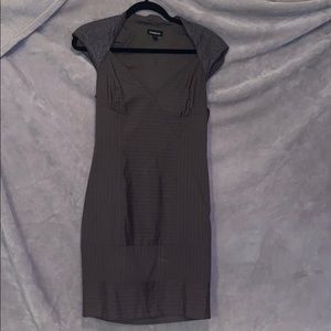 Cap Sleeve Classy Pin Stripe Bebe Dress